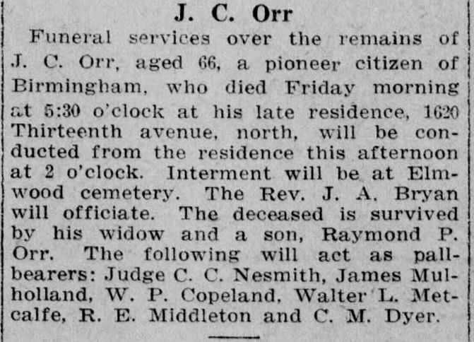 J.C. Orr obituary